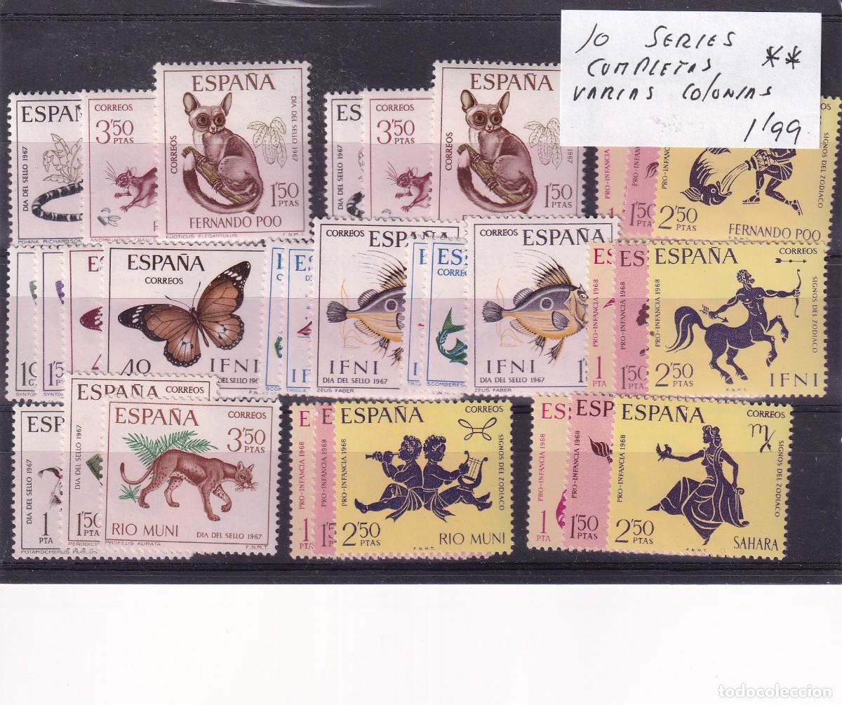 Francobolli: SELLOS DEPENDENCIAS POSTALES 10 series completas varias colonias