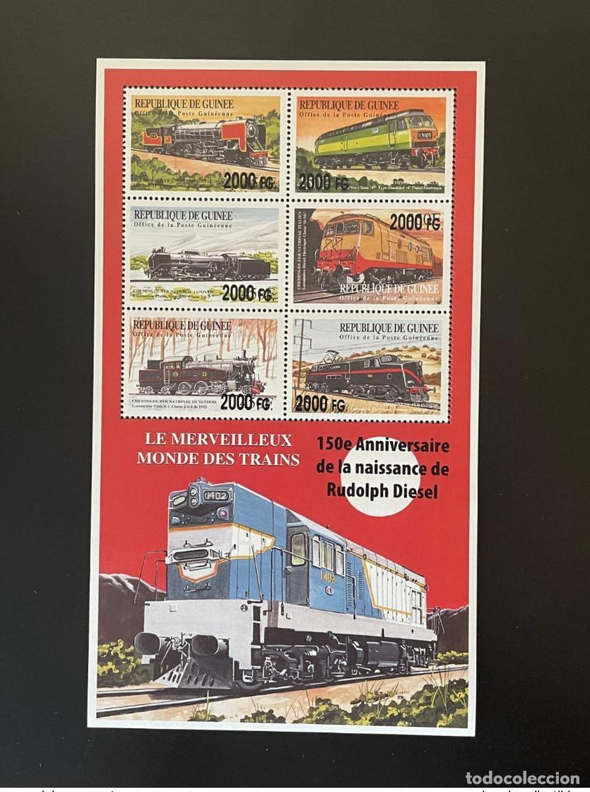 Sellos: Guinea 2008 Mi. 6225 - 6230 Trenes sobrecargados ferrocarriles locomotoras Rudolph Diesel