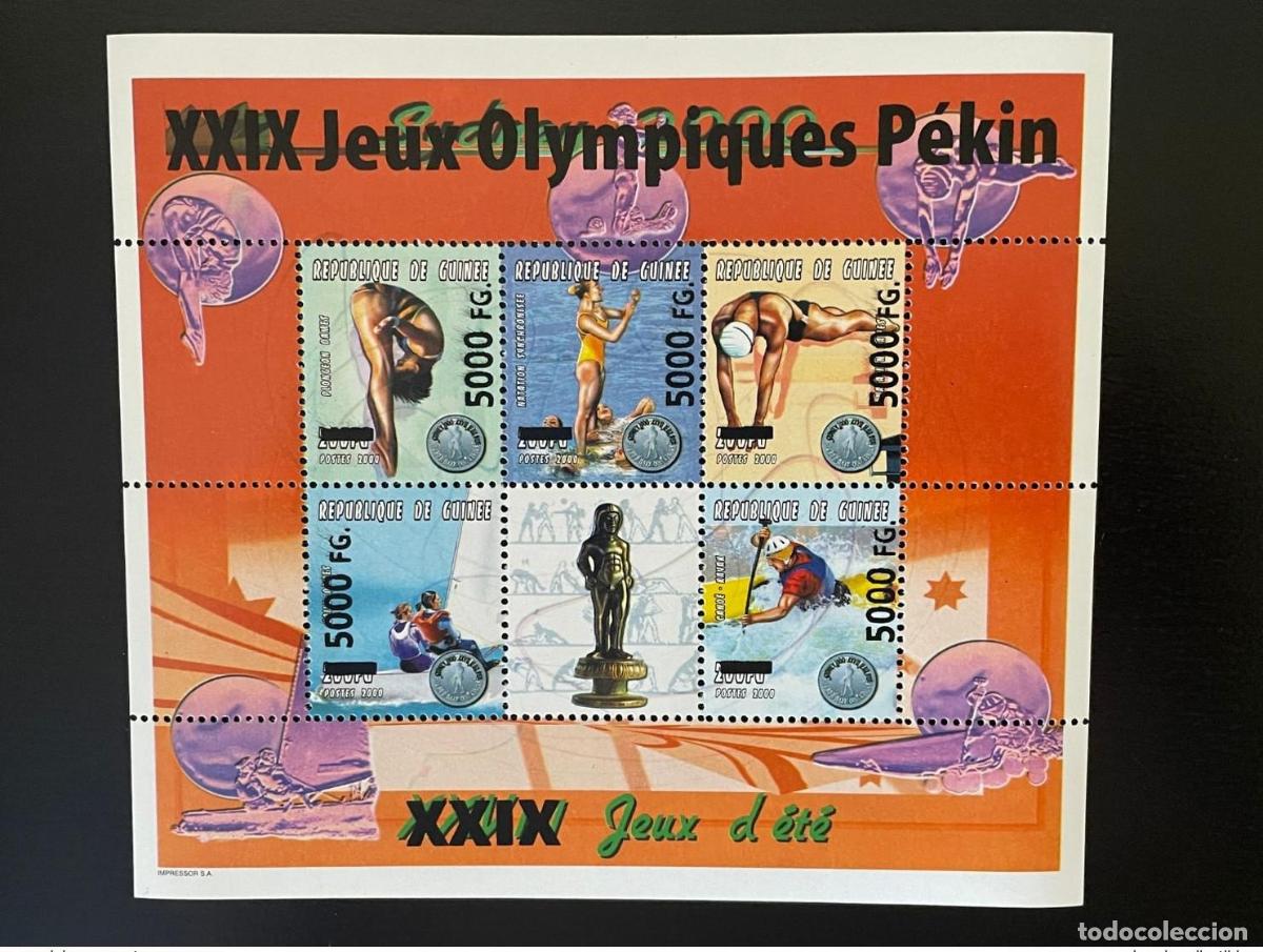 Sellos: Guinea 2008 Mi. 6265-6269 sobrecargado Juegos Ol&iacute;mpicos Sydney 2000 Beijing