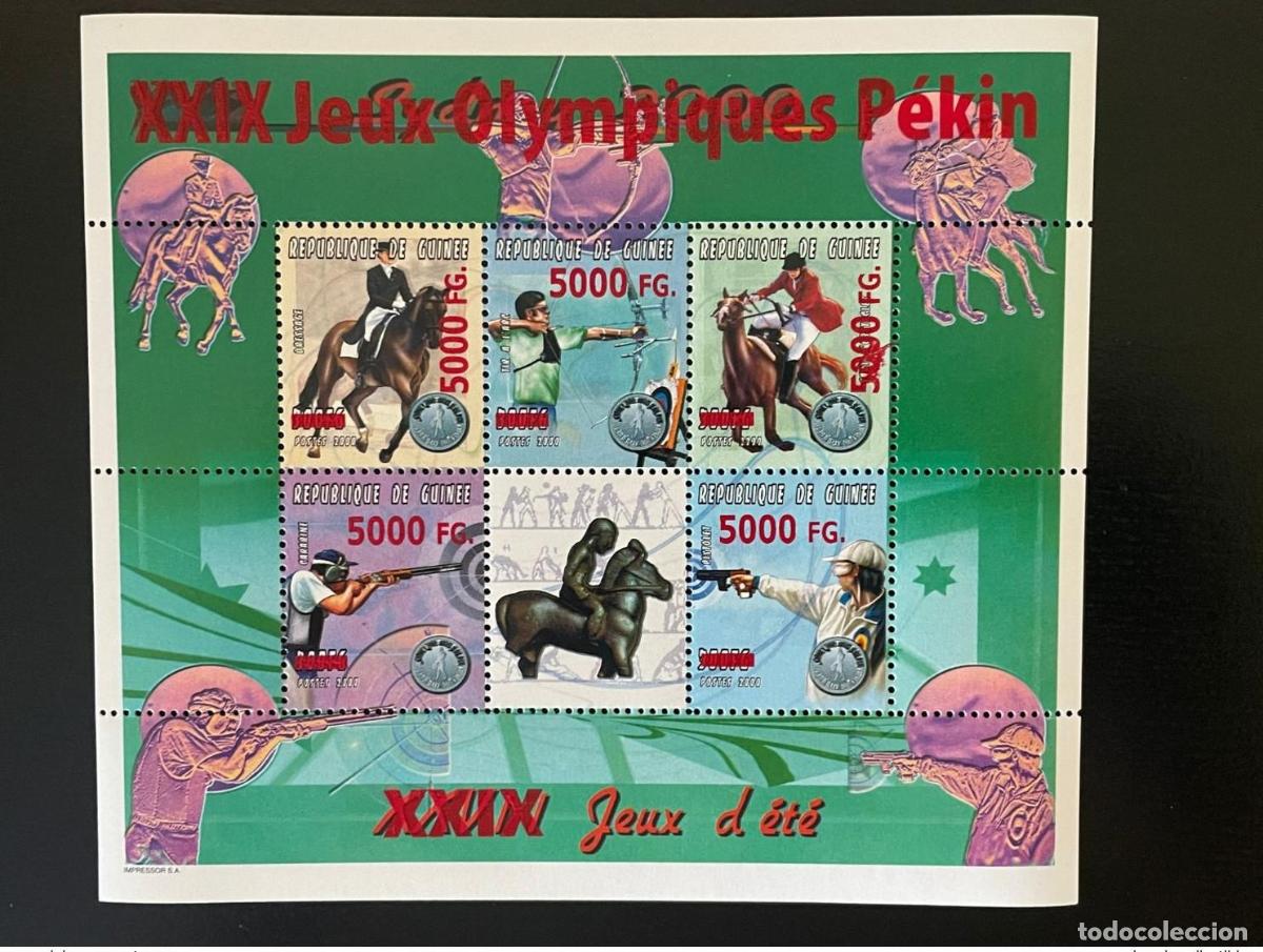 Sellos: Guinea 2008 Mi. 6280-6284 Sobrecargado Sydney 2000 Beijing Tiro en los Juegos Ol&iacute;mpicos