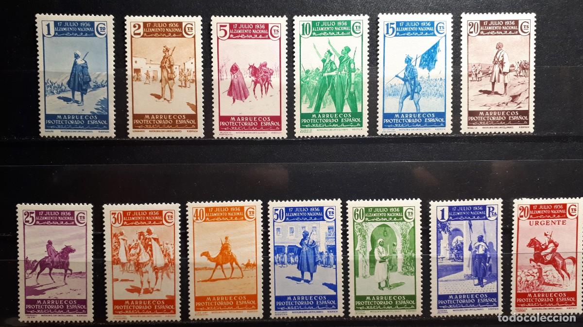 Sellos: MARRUECOS . A&Ntilde;O 1937. *. EDIFIL 169/85, falta 181/4