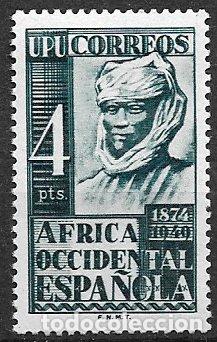 Sellos: AFRICA OCCIDENTAL 1949 75&ordm; Aniversario UPU, EDIFIL n&ordm; 1 * *
