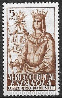 Sellos: AFRICA OCCIDENTAL 1949 D&iacute;a del Sello Colonial, EDIFIL n&ordm; 2 * *