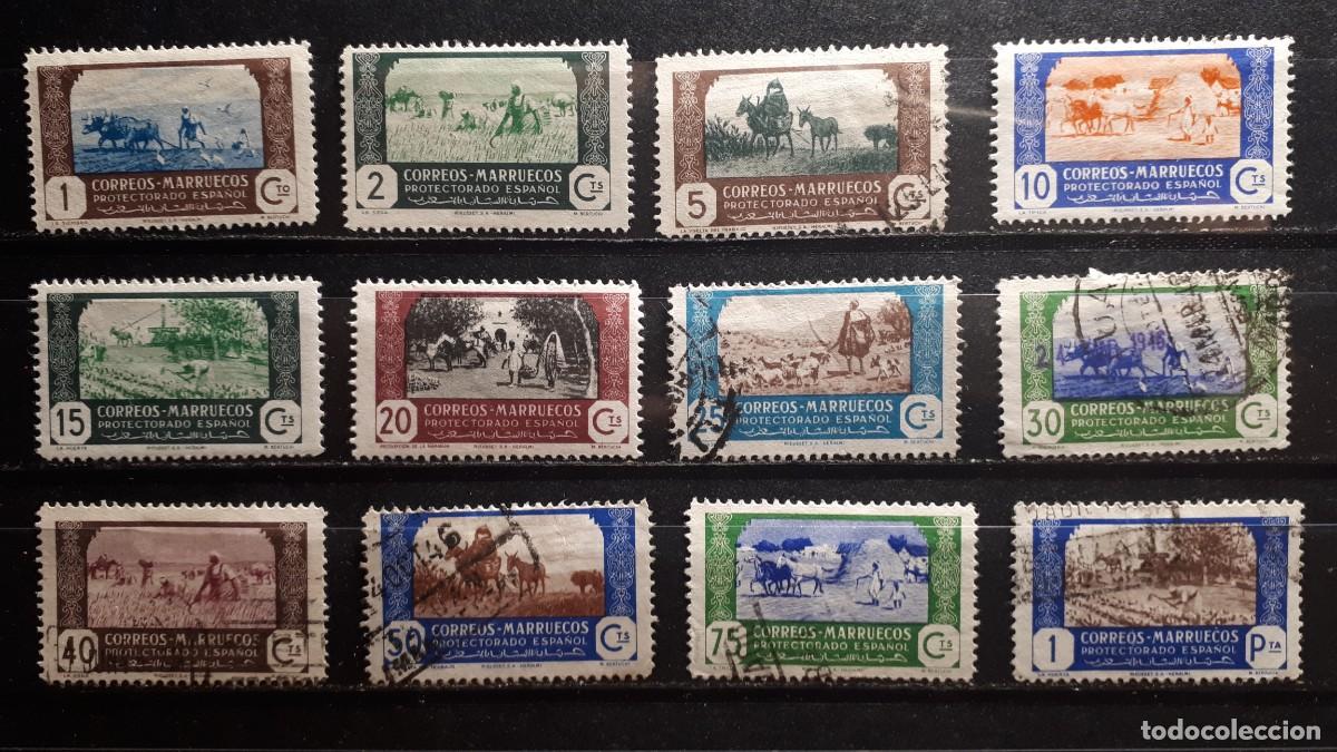 Sellos: MARRUECOS . A&Ntilde;O 1944. &deg;/*. EDIFIL 246/57. Falta 258/9