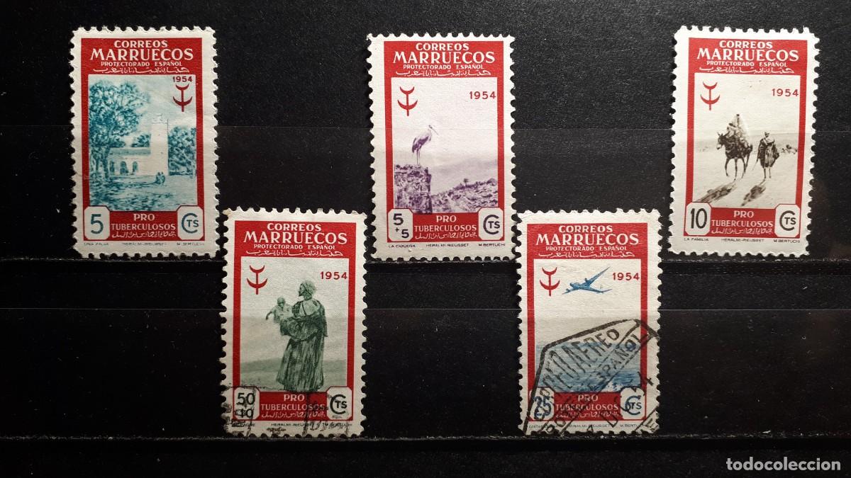 Sellos: MARRUECOS . A&Ntilde;O 1954. */&deg;. EDIFIL 394/7 399