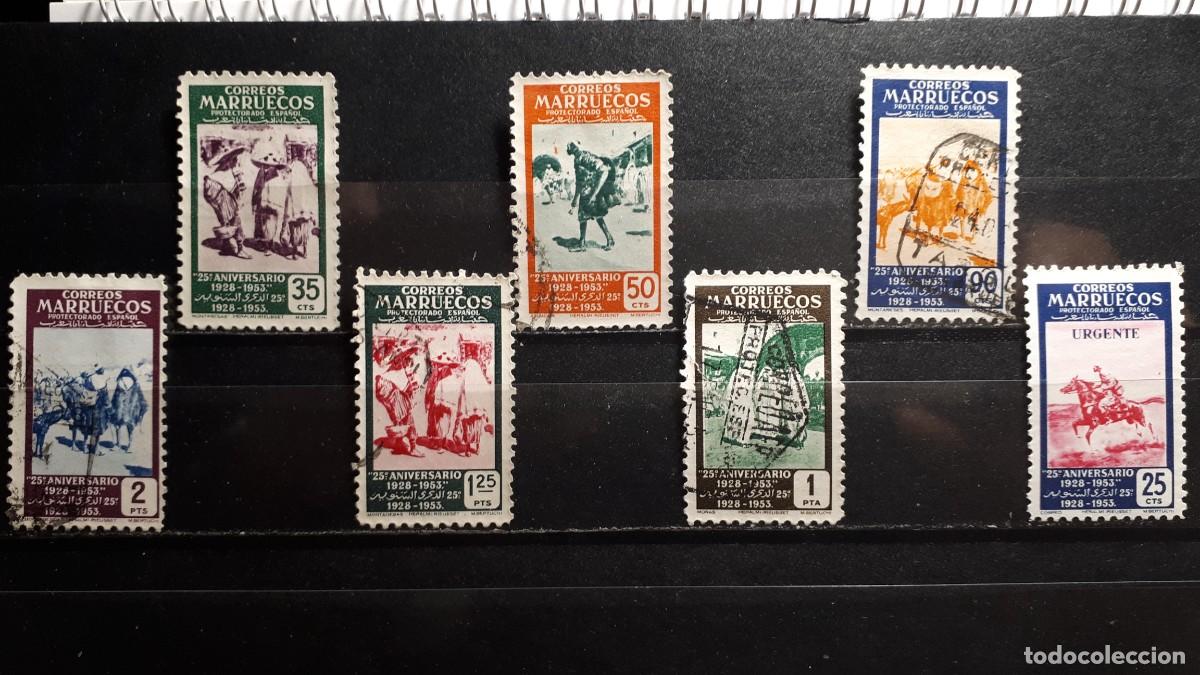 Sellos: MARRUECOS . A&Ntilde;O 1953. */&deg;. EDIFIL 384/9, 383