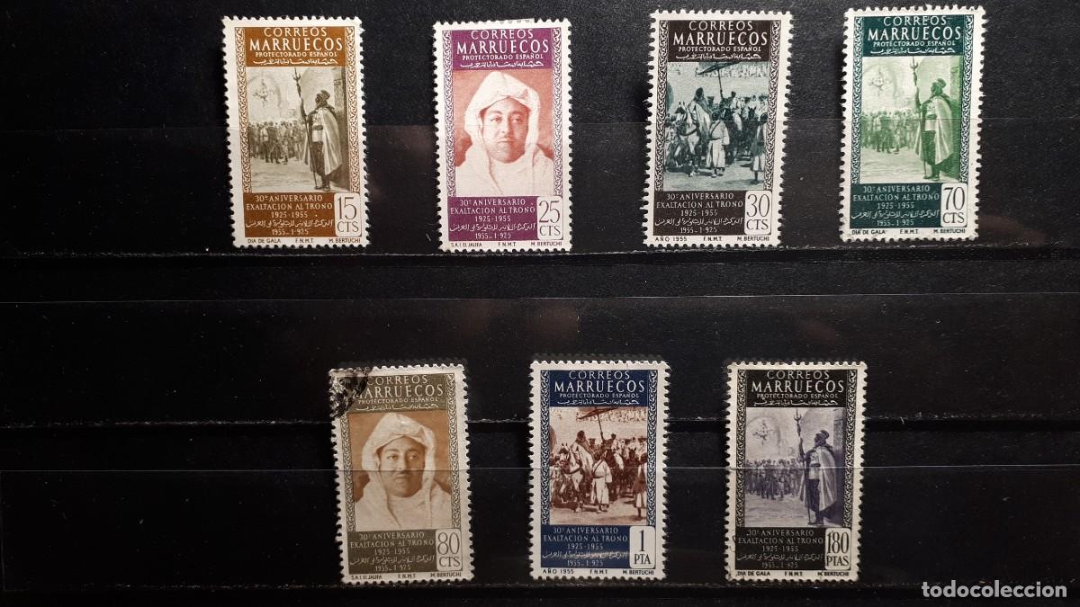 Sellos: MARRUECOS . A&Ntilde;O 1955. */&deg;. EDIFIL 406/12