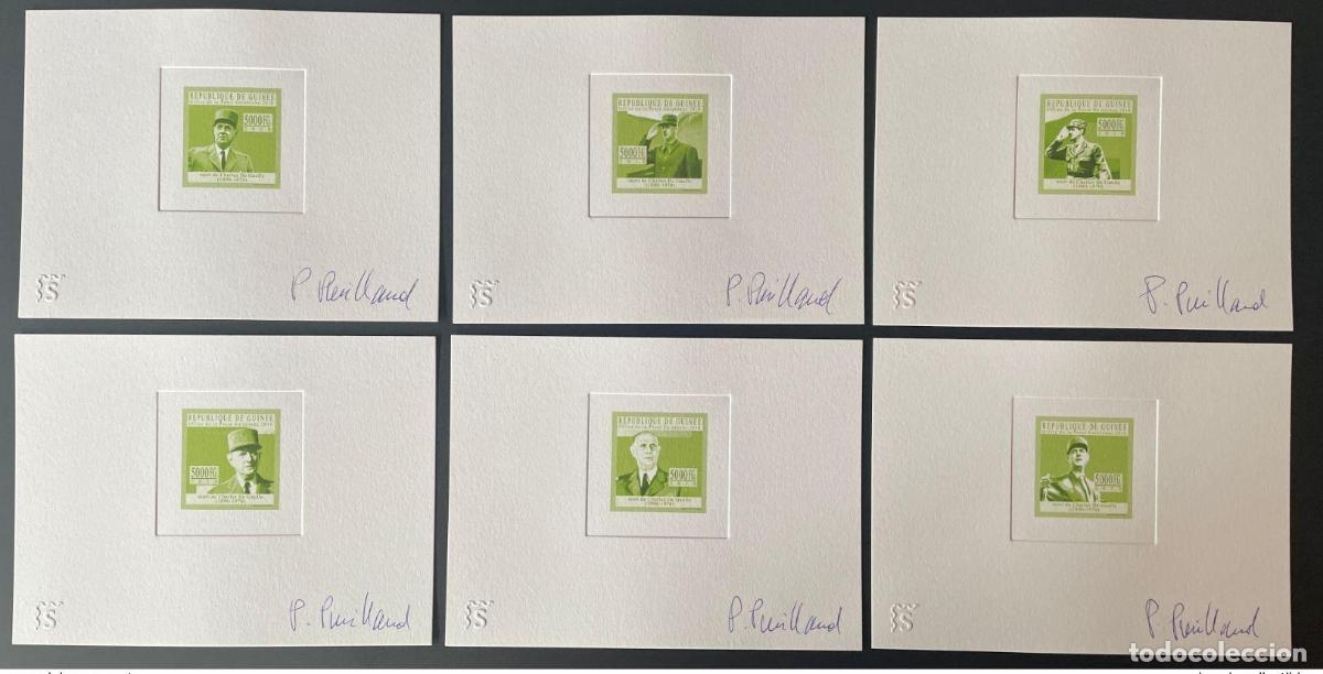 Sellos: Guinea 2010 Prueba art&iacute;stica Mi. 5056-5061 General Charles de Gaulle VERT