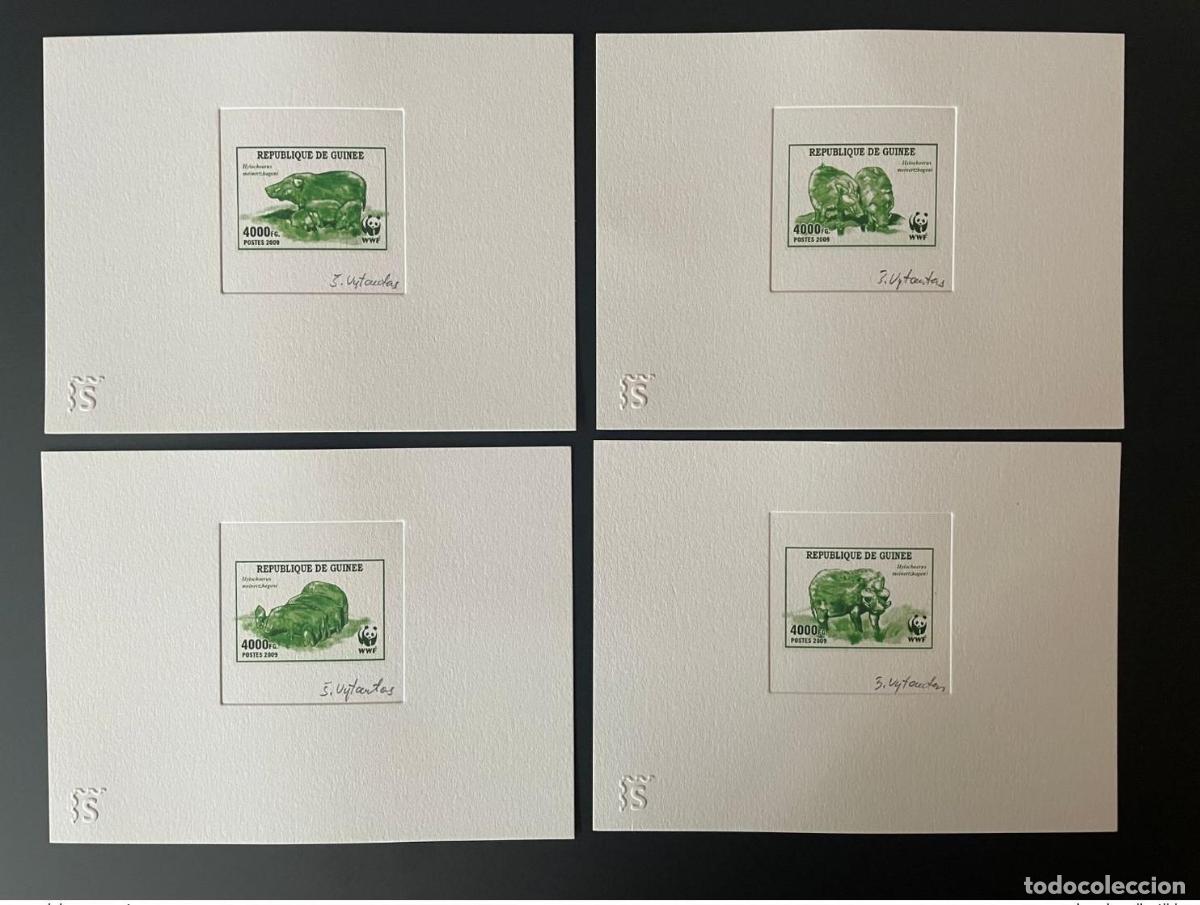 Sellos: Guinea 2009 Artist Proof Mi. 6714 - 6717 WWF Panda fauna vert