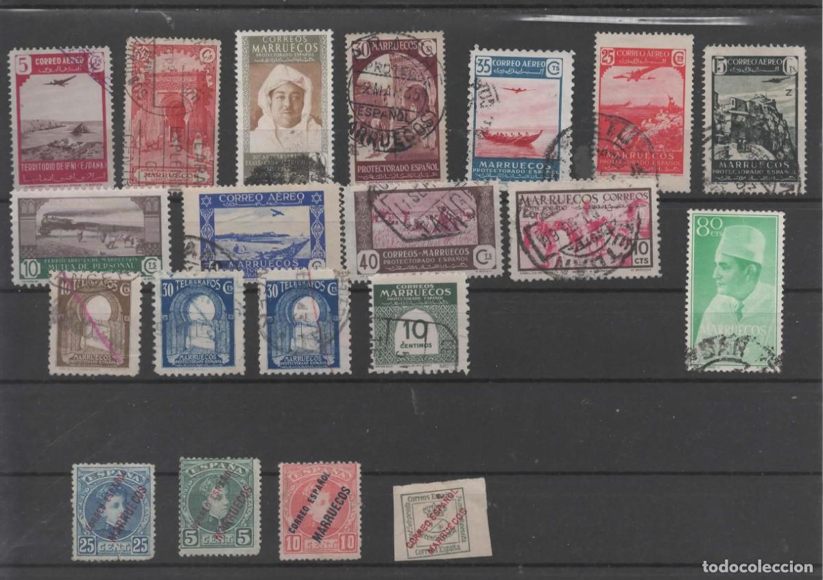 Sellos: ESPA&Ntilde;A MARRUECOS SELLOS USADOS