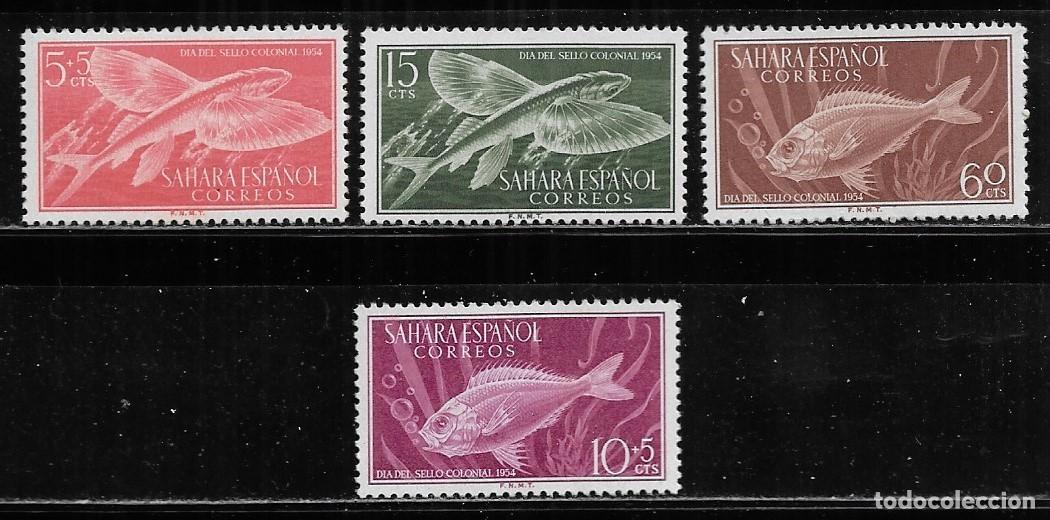 Sellos: SAHARA 1954, SERIE EDIFIL 116/119 - D&Iacute;A DEL SELLO. MNH.