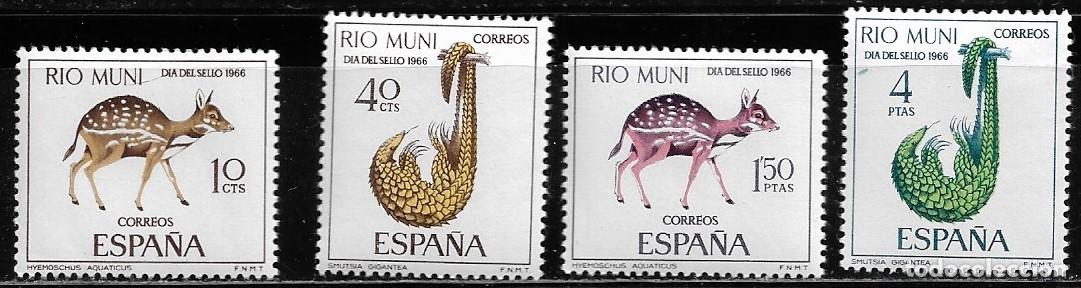 Sellos: RIO MUNI 1966, SERIE EDIFIL 72/75 - D&Iacute;A SEL SELLO. MNH.