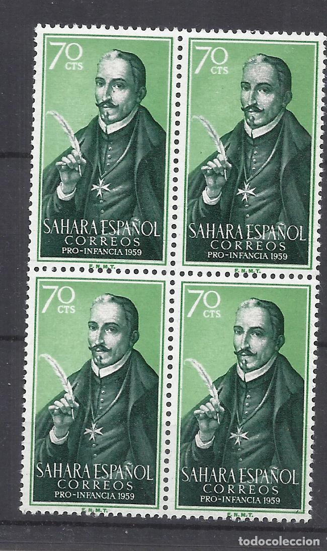 Sellos: sahara 1959 EDIFIL 159 NUEVO** BLOQUE D 4 VALOR 2022 CATALOGO 2.80 EUROS