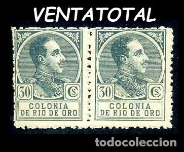 Sellos: SELLOCLAISCO AUTENTICO 50 CEN REY ALFONSO XIII A&Ntilde;O1919 COLONIA ESPA&Ntilde;OLA SAHARA OCIDENTAL RIO DE ORO