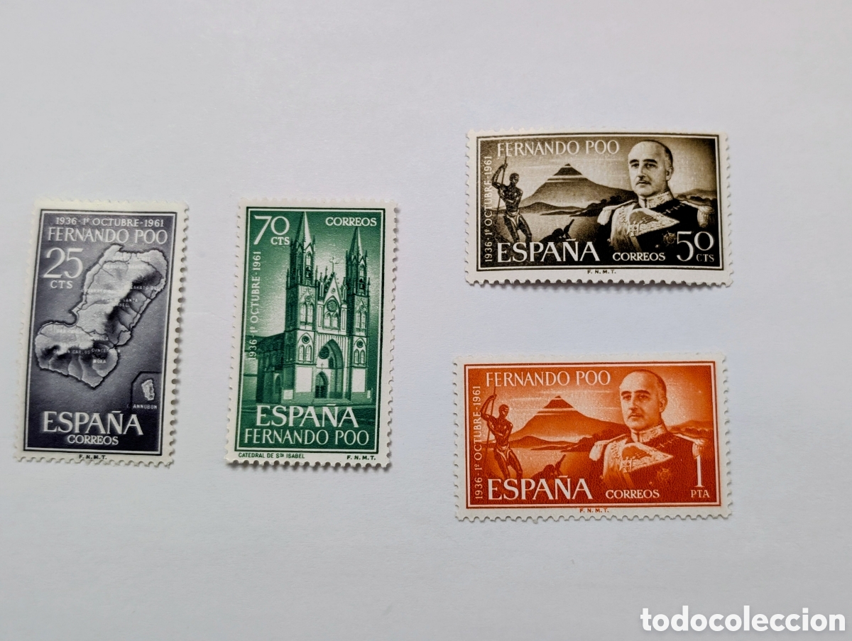 Stamps: Serie sellos nuevos Colonia Fernando Poo