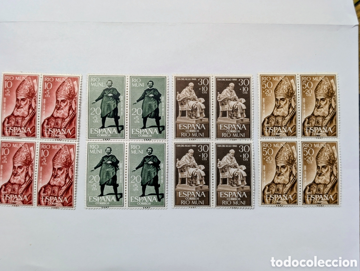 Briefmarken: Serie sellos nuevos en bloque de 4 Colonia Fernando Poo