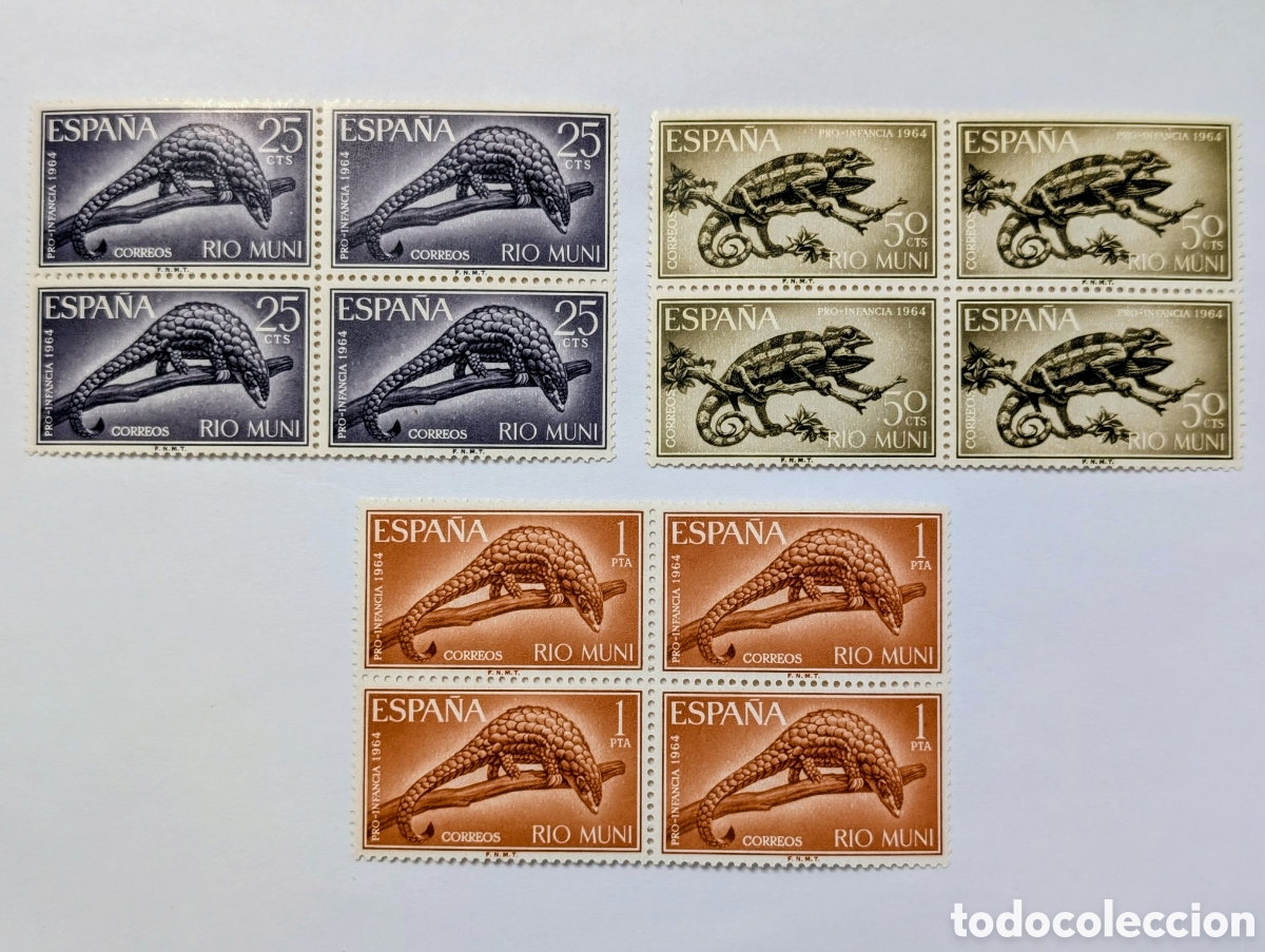 Timbres: Serie sellos nuevos en bloque de 4 Colonia Fernando Poo