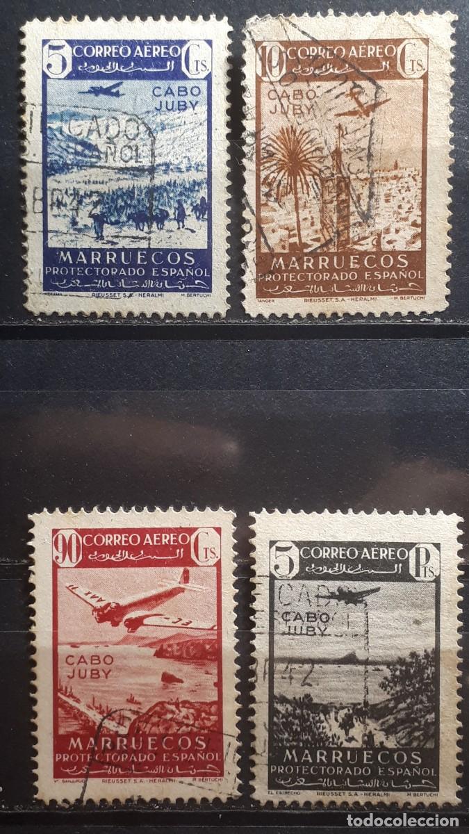 Sellos: CABO JUBY . A&Ntilde;O 1942. &deg;. EDIFIL 133/4, 136/7