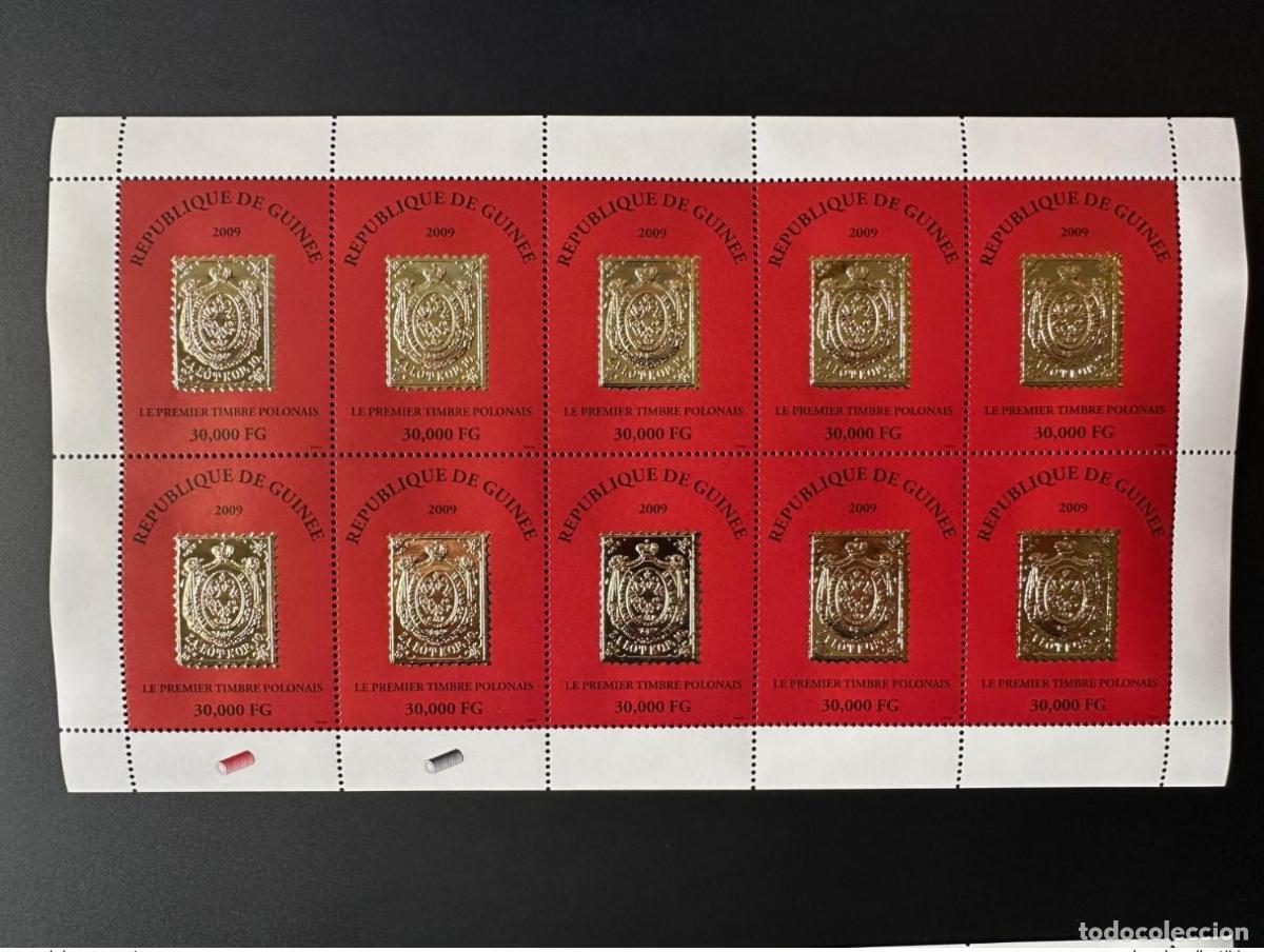 Sellos: Guinea 2009 Mi. 6489 hoja de Kleinbogen primer sello oro pulido