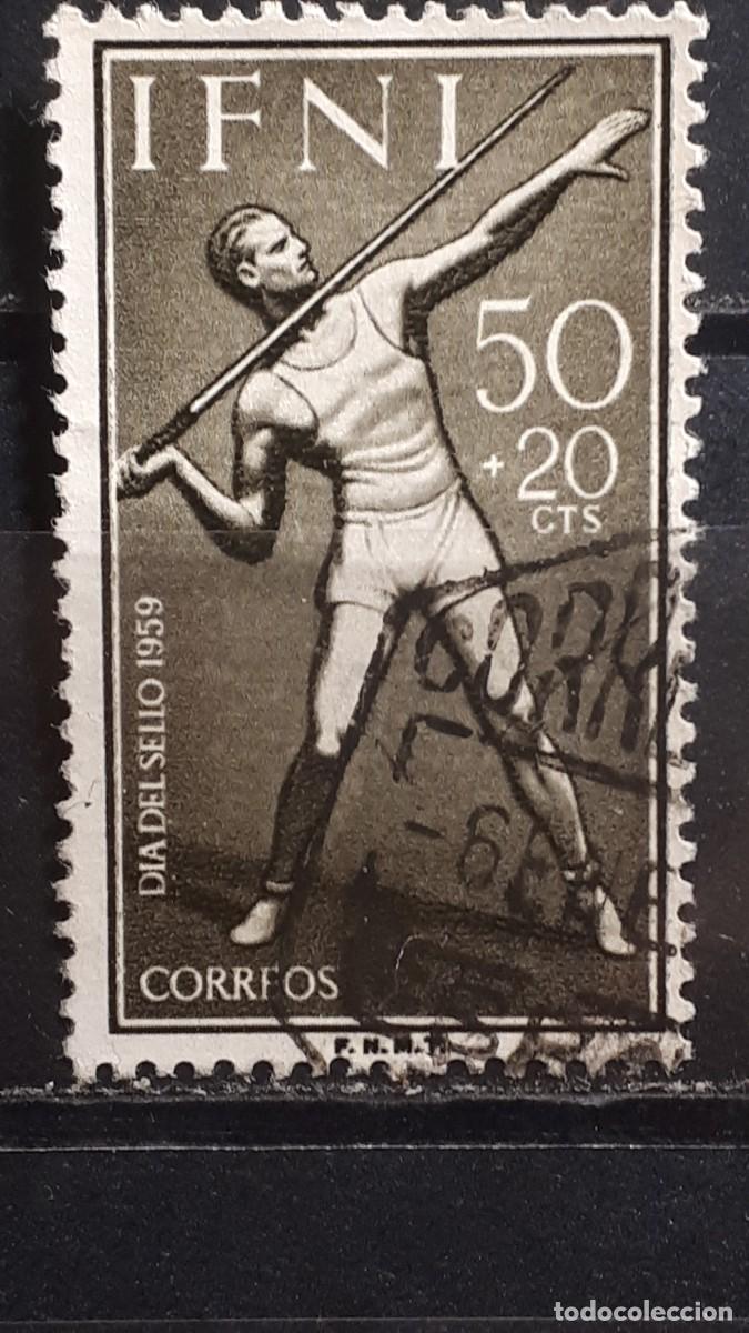 Sellos: IFNI. A&Ntilde;O 1959. &deg;. Edifil 158