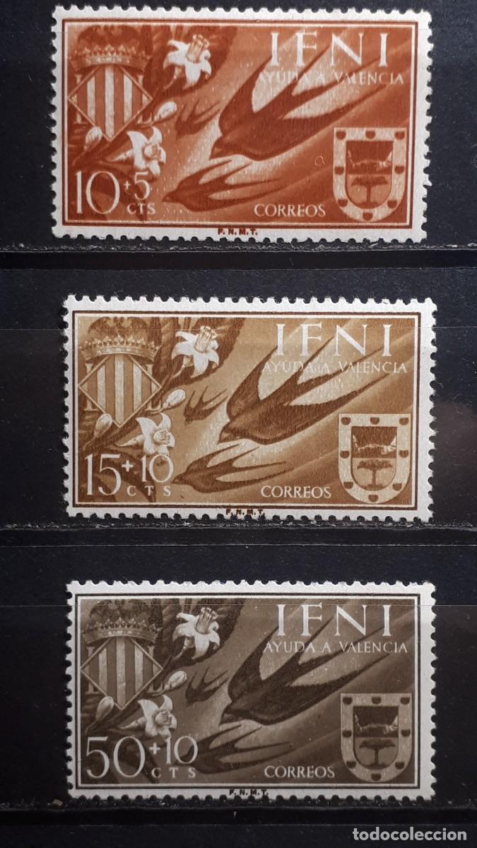 Sellos: IFNI. A&Ntilde;O 1958. **. Edifil 142/4