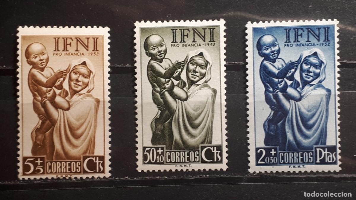 Sellos: IFNI. A&Ntilde;O 1952.**. Edifil 79/81