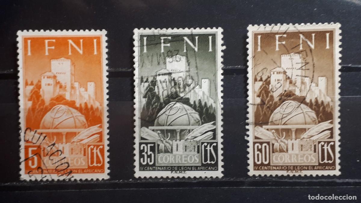 Sellos: IFNI. A&Ntilde;O 1952. &deg;. Edifil 86/8