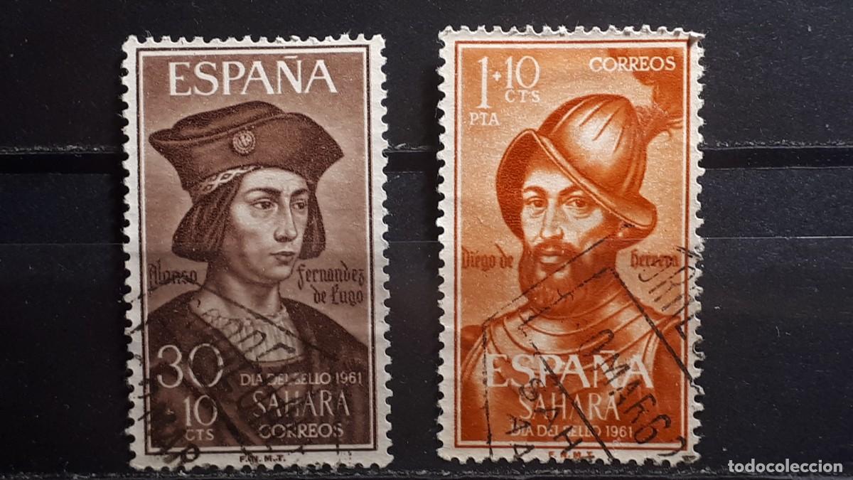 Sellos: S&Aacute;HARA. A&Ntilde;O 1961. &deg;. Edifil 199/200