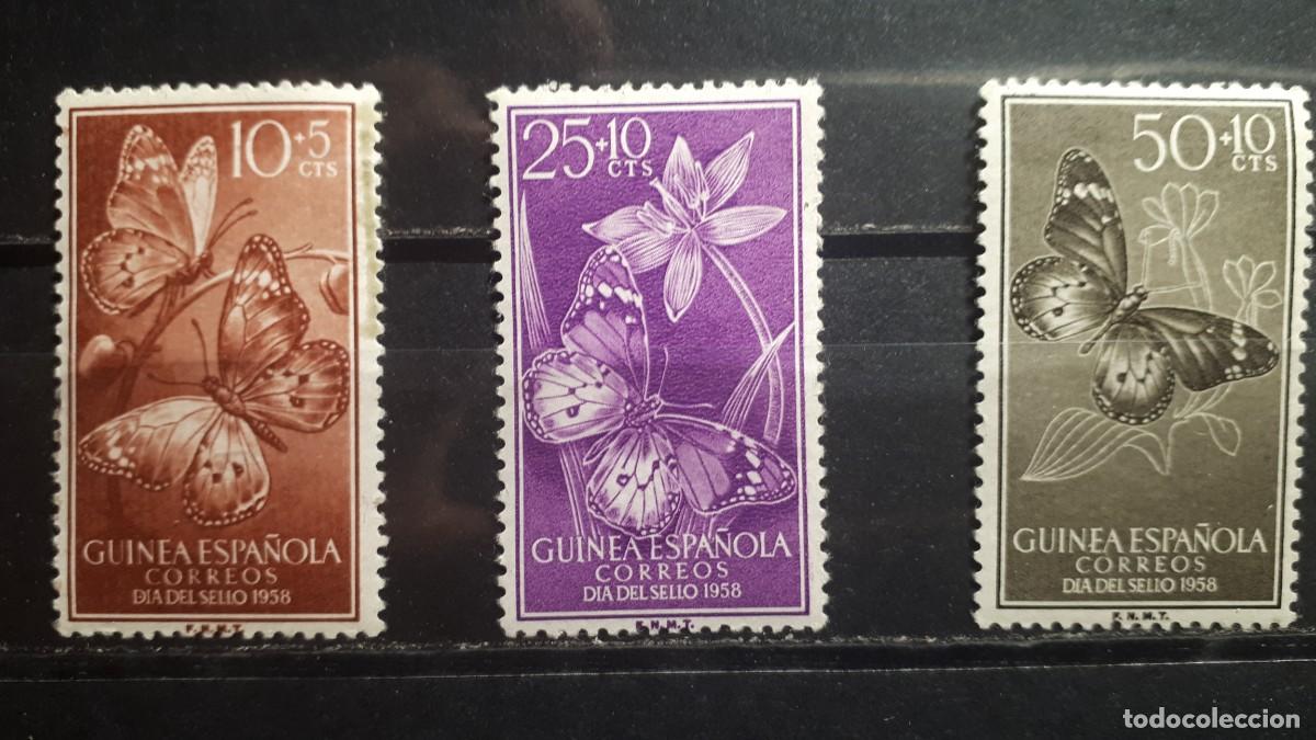 Sellos: GUINEA. A&Ntilde;O 1958. **. Edifil 388/90