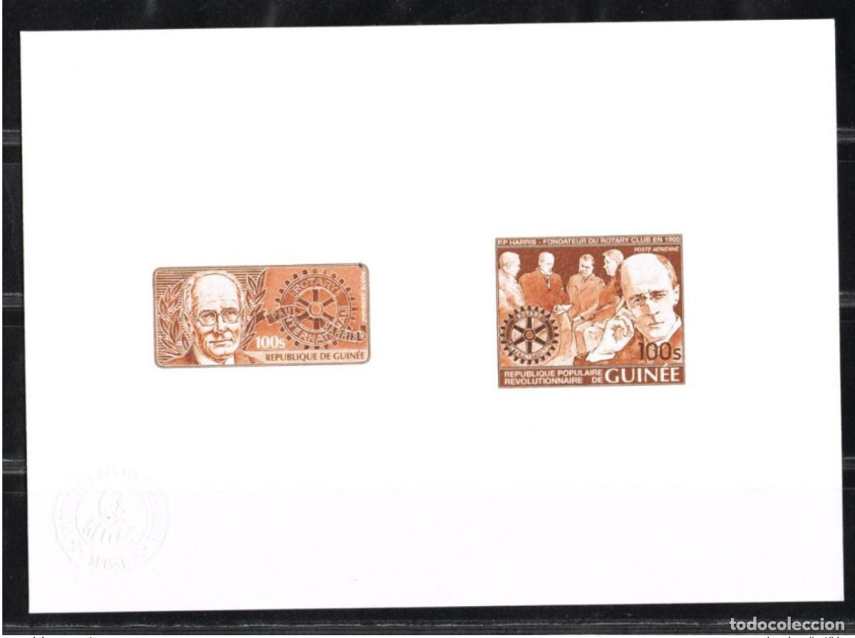 Sellos: Guinea 1984 Mi. 980/995 Paul Harris Rotary Collective Artist Proof