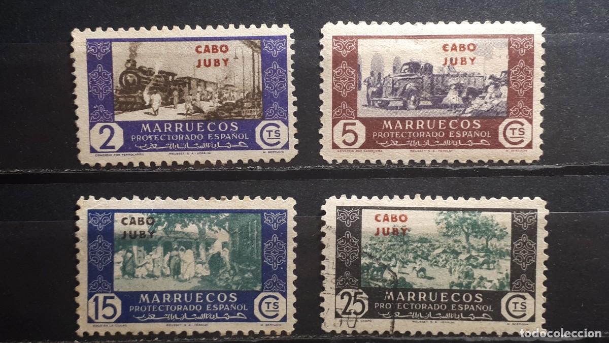 Sellos: CABO JUBY. A&Ntilde;O 1948. &deg;/(*). Edifil 162/5