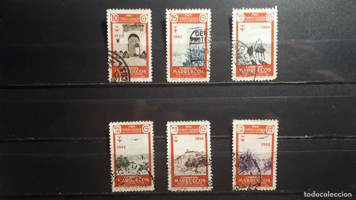 Sellos: MARRUECOS. A&Ntilde;O 1952. &deg;. Edifil 362/4, 366/8