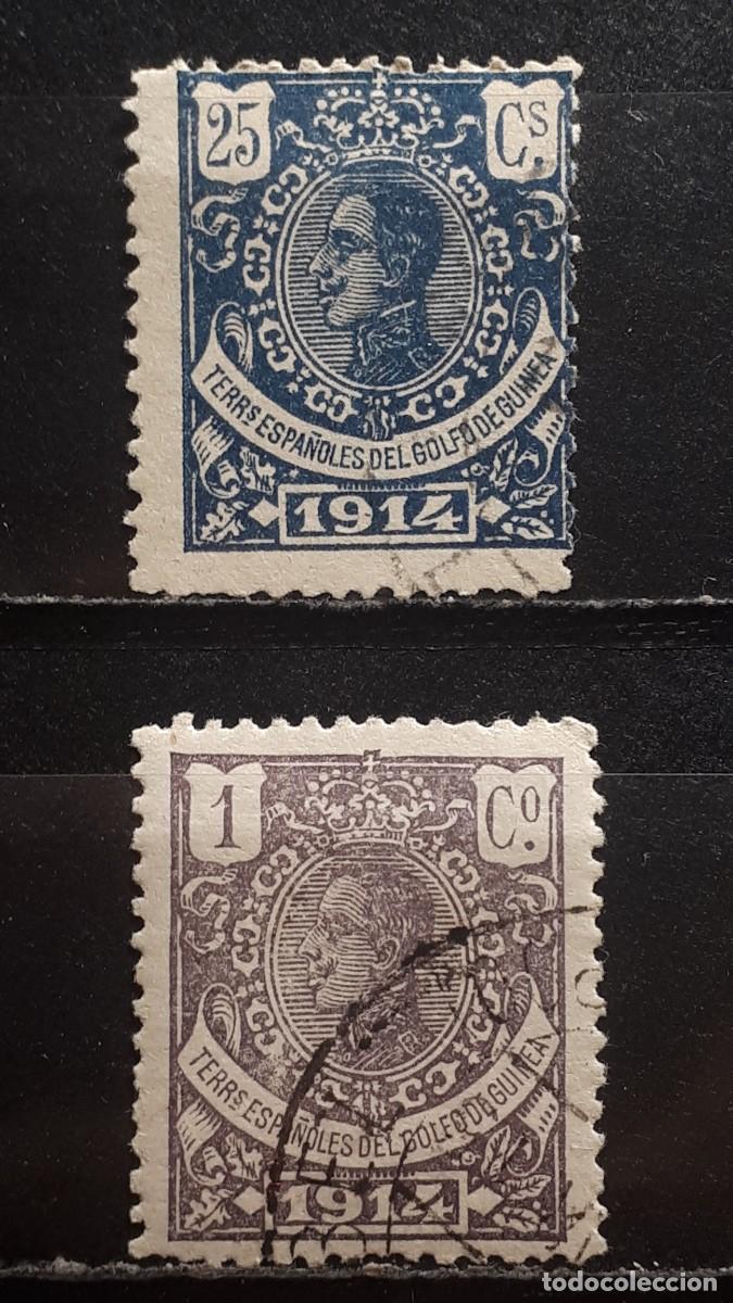 Sellos: GUINEA. A&Ntilde;O 1914. &deg;. EDIFIL 98, 104