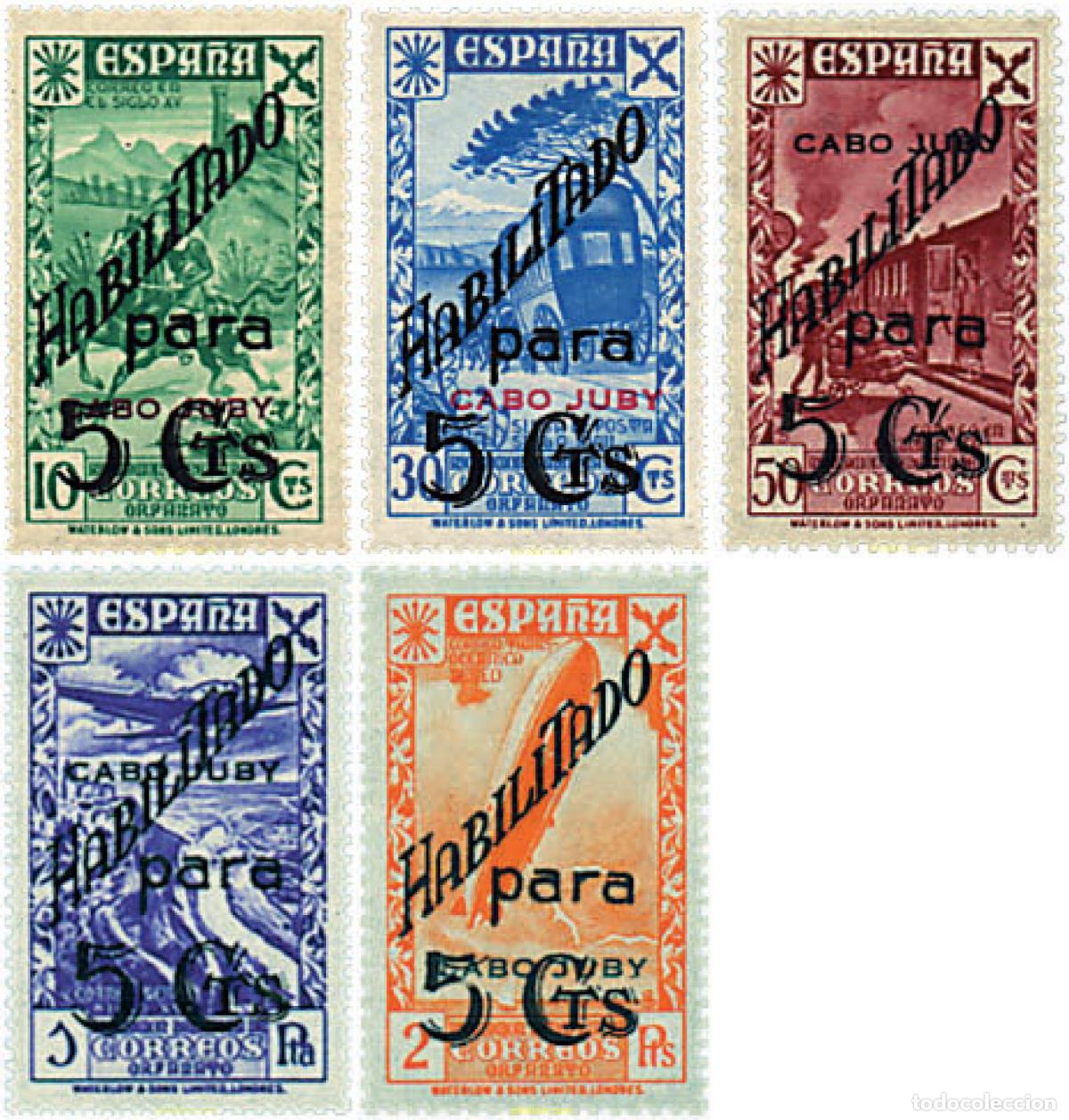 Sellos: 61300 MNH CABO JUBY 1941 SERIE BASICA