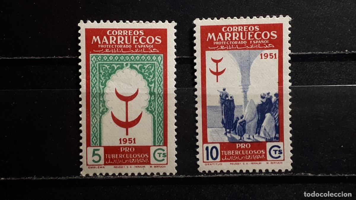 Sellos: MARRUECOS. A&Ntilde;O 1951. **. EDIFIL 336/7