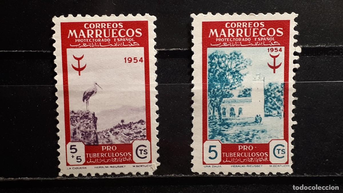 Sellos: MARRUECOS. A&Ntilde;O 1954. **. EDIFIL , 394/5
