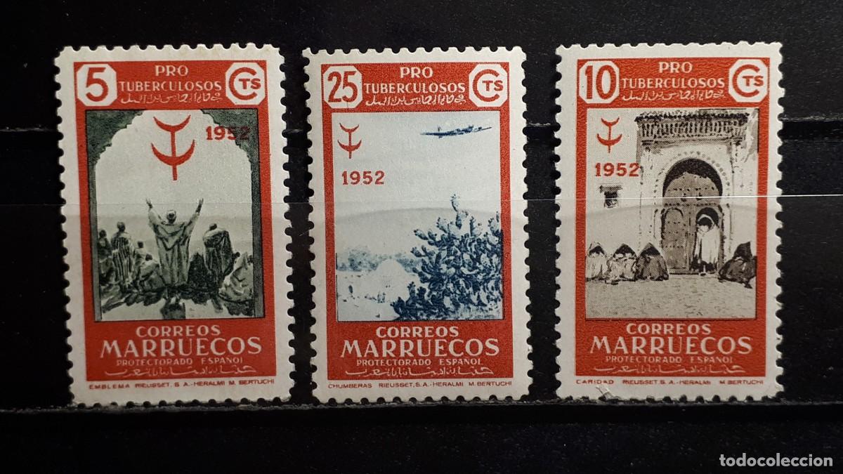 Sellos: MARRUECOS. A&Ntilde;O 1952. **. EDIFIL , 361, 362, 366