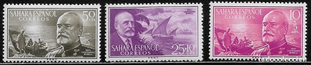 Sellos: SAHARA 1955, SERIE EDIFIL 120/122 - PRO INFANCIA. MNH.