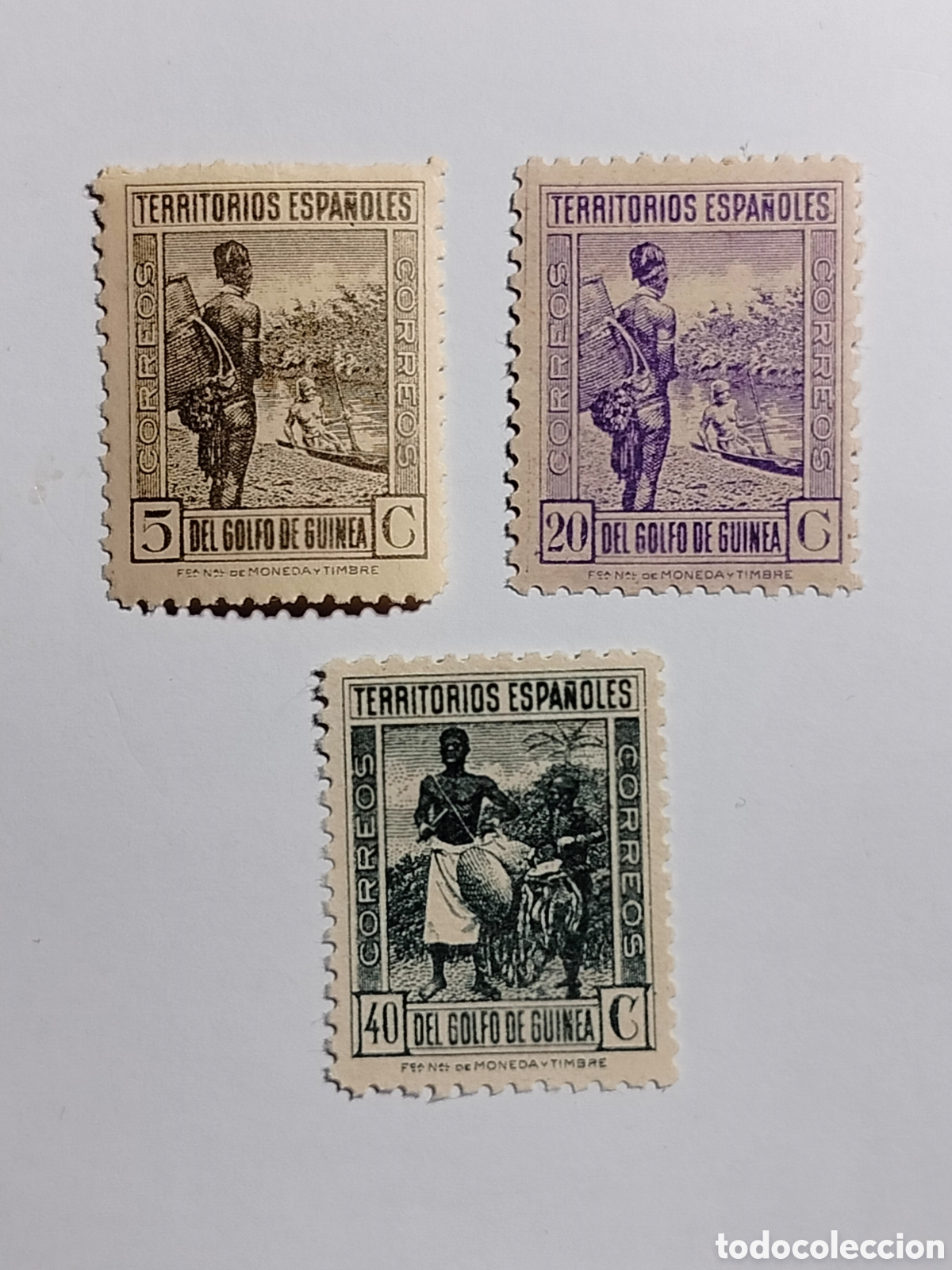 Sellos: Guinea espa&ntilde;ola 1941 Edifil 264/6 ** y (*) ver