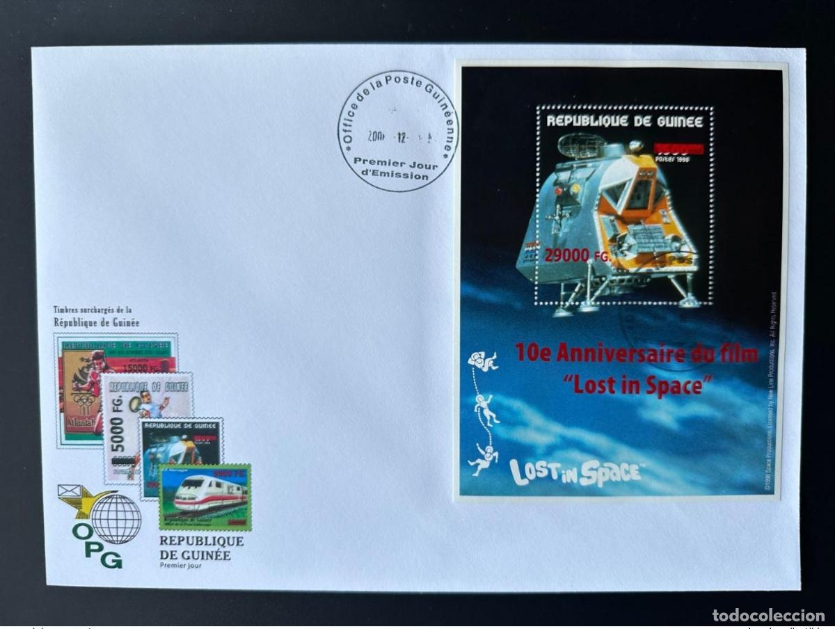 Sellos: Guinea 2008 Mi. Pel&iacute;cula Bl. 1655 FDC sobrecargada sobreimpresa y perdida en el espacio