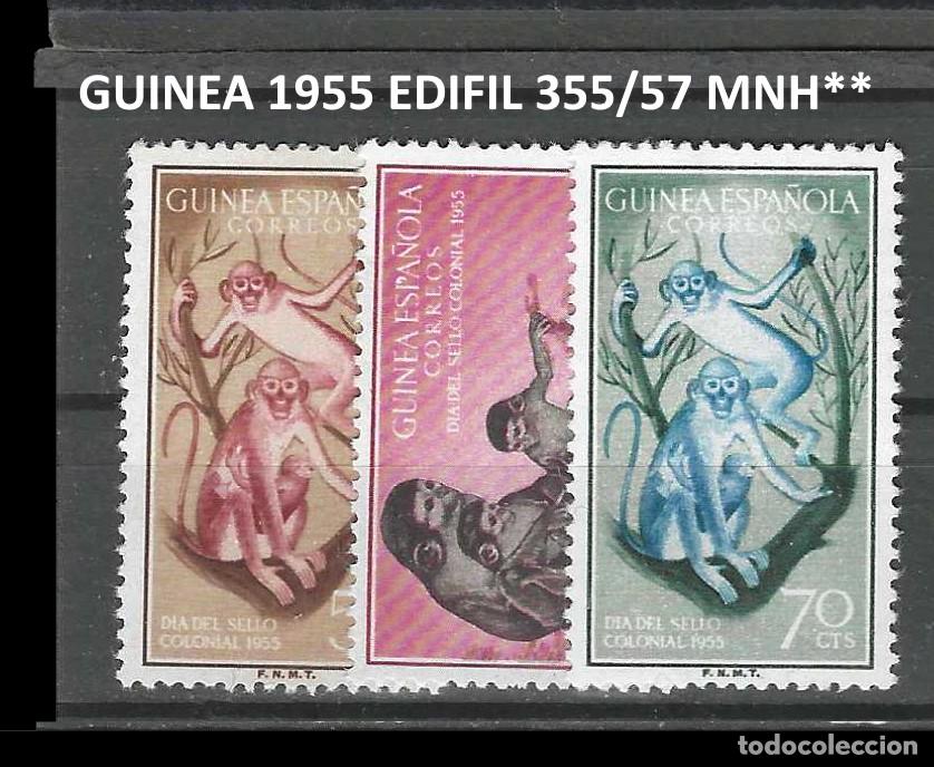 Sellos: GUINEA 1955 EDIFIL 355/57 MNH**