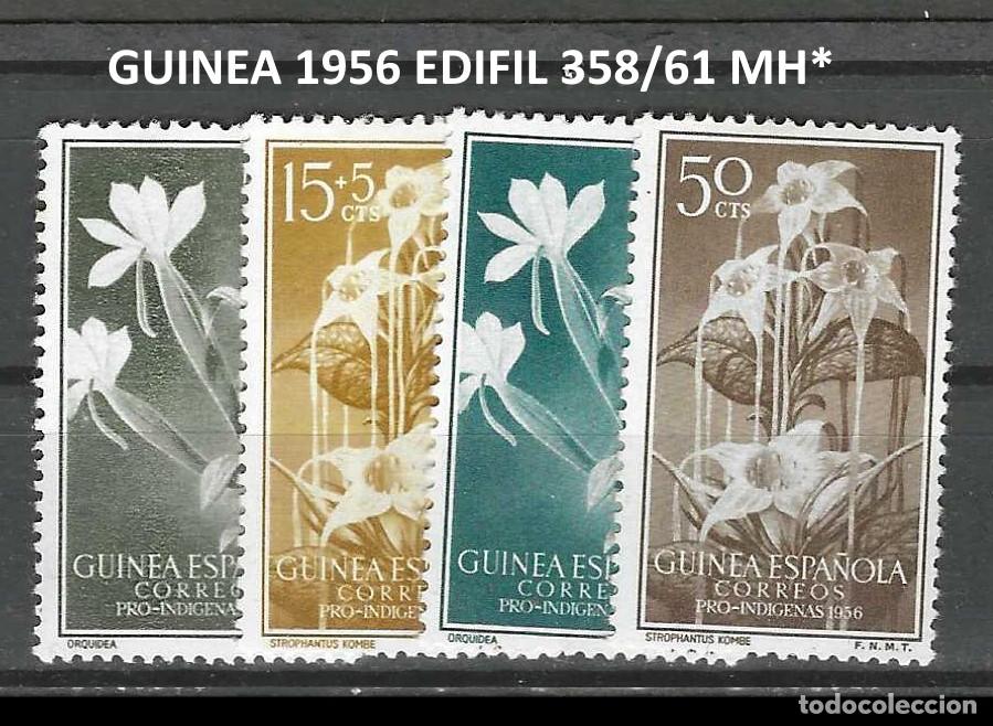 Sellos: GUINEA 1956 EDIFIL 358/61 MH*