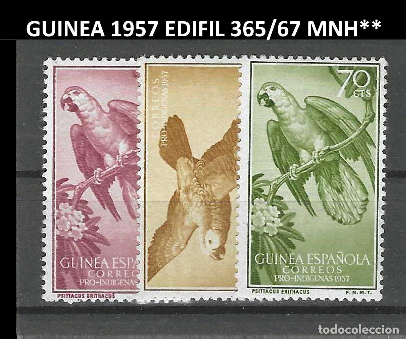 Sellos: GUINEA 1957 EDIFIL 365/67 MNH**
