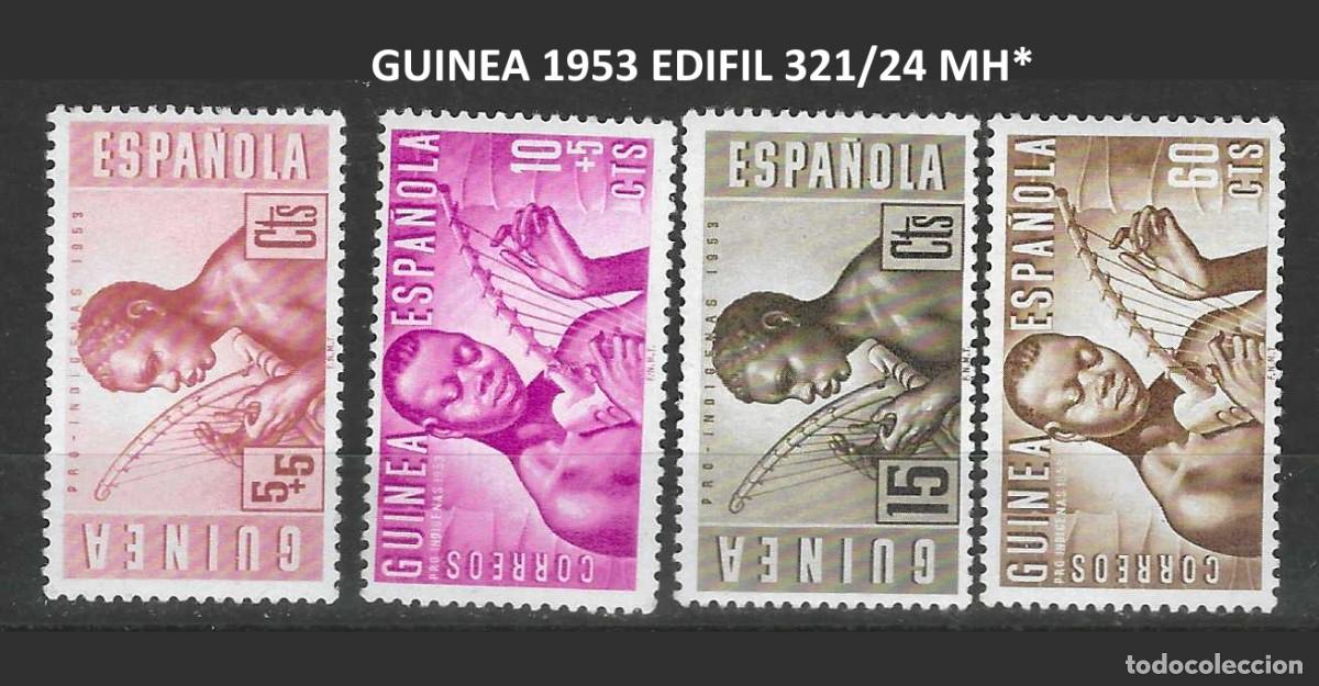 Sellos: GUINEA 1953 EDIFIL 321/24 MH*
