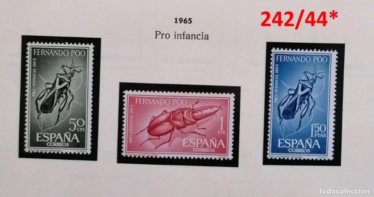 Sellos: FERNANDO POO Edifil 242/244 *