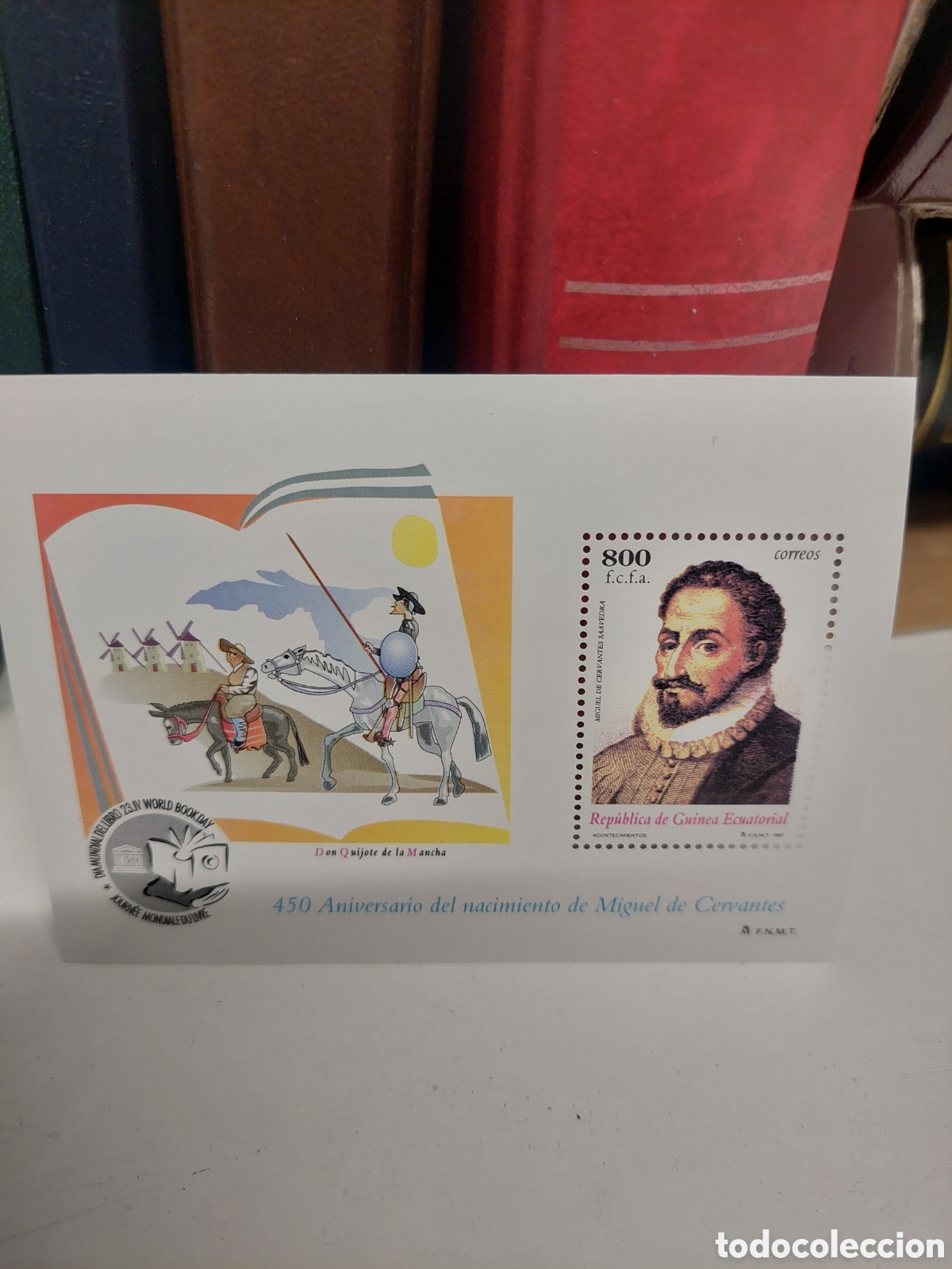 Sellos: 1997 EDIFIL 248 HOJA BLOQUE QUIJITE 450 ANIVERSARIO MIGUEL DE CERVANTES FAUNA NUEVOS