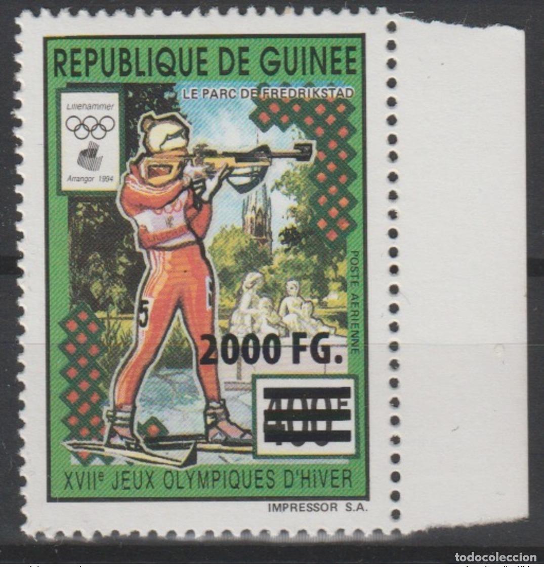 Sellos: Guinea 2009 Mi. 6763 sobrecargado Lillehammer 1994 Juegos Ol&iacute;mpicos Vancouver 2010