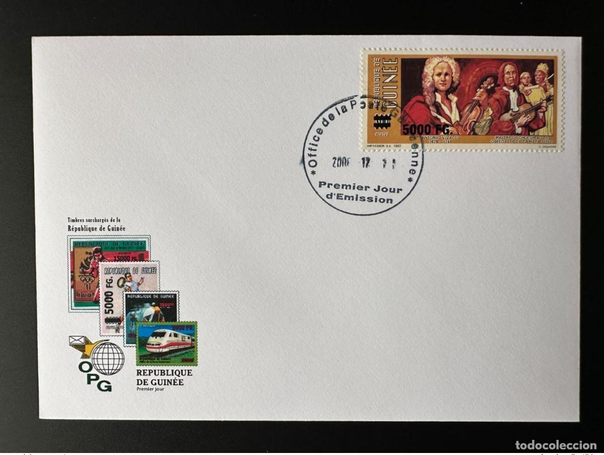 Sellos: Guinea 2008 FDC Mi. 6307 Sobreimpresi&oacute;n sobrecargada 330 a&ntilde;os M&uacute;sica de Antonio Vivaldi
