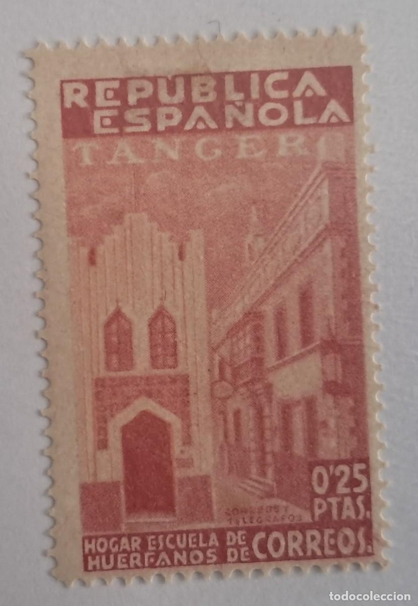 Sellos: sello, Vi&ntilde;eta 0,25 Ptas Hogar Escuela de Huerfanos Correos Tanger