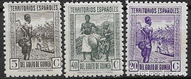 Sellos: GUINEA ESPA&Ntilde;OLA, 1941 Sellos de 1931, EDIFIL n&ordm; 264 a 266 * *